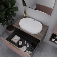  ЗОВ Тумба под умывальник Дублин 80 DU80TSMFR (флавио античная роза) - Превью изображения №5 — Интернет-магазин ПроЗаказ