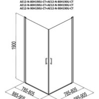 Душевой уголок Aquanet Cinetic 90x90 - Превью изображения №3 — Интернет-магазин ПроЗаказ