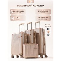 Комплект чемоданов Homa 4CHMD-CH (3шт, золотой) - Превью изображения №14 — Интернет-магазин ПроЗаказ