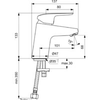 Смеситель Ideal Standard Ceraflex B1710AA - Превью изображения №2 — Интернет-магазин ПроЗаказ