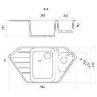 Кухонная мойка Gerhans E10 (серый) - Превью изображения №2 — Интернет-магазин ПроЗаказ