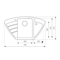Кухонная мойка Zigmund & Shtain Eckig 900 (молодое шампанское) - Превью изображения №2 — Интернет-магазин ПроЗаказ