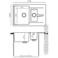 Кухонная мойка Polygran Brig 770 (кремовый) - Превью изображения №3 — Интернет-магазин ПроЗаказ
