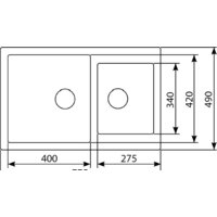 Кухонная мойка Zigmund & Shtain Rechteck 400.275 (каменная соль) - Превью изображения №2 — Интернет-магазин ПроЗаказ