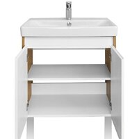  Акватон Тумба под умывальник Сканди Doors 70 1A278901SDZ90 (белый/дуб рустикальный) - Превью изображения №3 — Интернет-магазин ПроЗаказ