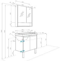  Акватон Тумба под умывальник Сканди Doors 70 1A278901SDZ90 (белый/дуб рустикальный) - Превью изображения №6 — Интернет-магазин ПроЗаказ