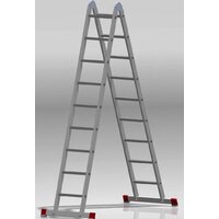 Лестница-трансформер Новая высота NV 331 шарнирная 2x9 ступеней - Превью изображения №3 — Интернет-магазин ПроЗаказ