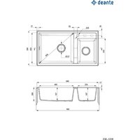 Кухонная мойка Deante Eridan ZQE A20B (алебастр) - Превью изображения №2 — Интернет-магазин ПроЗаказ