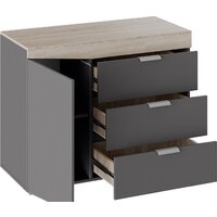 Комод Трия Тип 1 (дуб сонома/графит серый) - Превью изображения №4 — Интернет-магазин ПроЗаказ