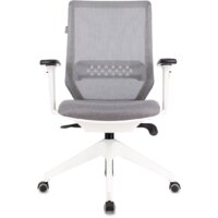 Офисное кресло Бюрократ MC-W611NL (серый TW-04/ткань 38-417/пластик белый) - Превью изображения №2 — Интернет-магазин ПроЗаказ