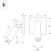 Спот Arlight SP-READER-NB-S60x60-3W Warm3000 BR 20deg 052942 - Превью изображения №4 — Интернет-магазин ПроЗаказ