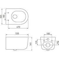 Унитаз подвесной Berges Wasserhaus Tornas Rimless + Atom 410 АТ-043331 (с кнопкой Atom белый) - Превью изображения №16 — Интернет-магазин ПроЗаказ