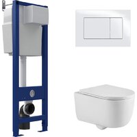 Berges Wasserhaus Tornas Rimless + Atom 410 АТ-043331 (с кнопкой Atom белый)