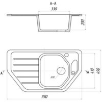 Кухонная мойка Wisent WE08-10 (с сифоном GER013) - Превью изображения №11 — Интернет-магазин ПроЗаказ
