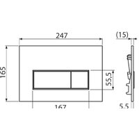 Панель смыва Alcaplast M576 (белый матовый) - Превью изображения №2 — Интернет-магазин ПроЗаказ