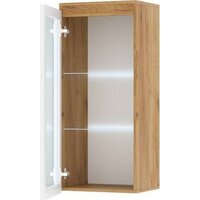 Шкаф-пенал Памир Гретта 1В (крафт золотой/белый) - Превью изображения №2 — Интернет-магазин ПроЗаказ