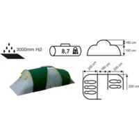 Кемпинговая палатка Acamper Nadir 6 (зеленый) - Превью изображения №5 — Интернет-магазин ПроЗаказ