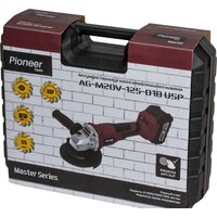 Угловая шлифмашина Pioneer Tools Master AG-M20V-125-01B USP (с 1-им АКБ, кейс) - Превью изображения №13 — Интернет-магазин ПроЗаказ