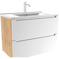 ЗОВ Тумба с умывальником Дион 70 D70LHO0M9003MKV5-OL70 (белый матовый/дуб)