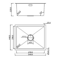 Кухонная мойка Roxen Uno 560210-54 под столешницу сатин/матовая поверхность (ролл-мат, дозатор, сифон) - Превью изображения №7 — Интернет-магазин ПроЗаказ