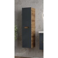 Onika Шкаф-полупенал для ванной Айленд 30 403087 (графит/дуб крафт золотой)