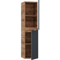  Onika Шкаф-полупенал для ванной Айленд 30 403087 (графит/дуб крафт золотой) - Превью изображения №3 — Интернет-магазин ПроЗаказ