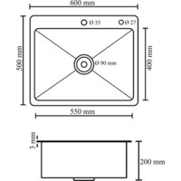 Кухонная мойка Diadonna S6050B-2 - Превью изображения №3 — Интернет-магазин ПроЗаказ