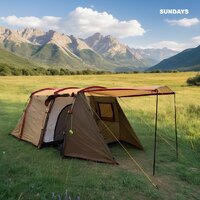 Кемпинговая палатка Sundays ZC-TT105-4 (серебристый/коричневый край) - Превью изображения №5 — Интернет-магазин ПроЗаказ