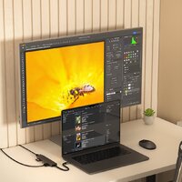 Док-станция Satechi 7-in-1 USB-C Slim Multiport Adapter with Ethernet ST-P7SM (серый) - Превью изображения №4 — Интернет-магазин ПроЗаказ