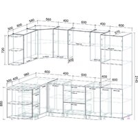 Готовая кухня Интерлиния Мила Лайт 1.68x2.6 правая (белый платинум/бетон/бискайская сосна) - Превью изображения №6 — Интернет-магазин ПроЗаказ