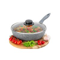 Сковорода Elan Gallery Гармония вкуса 120579 (серый мрамор) - Превью изображения №3 — Интернет-магазин ПроЗаказ