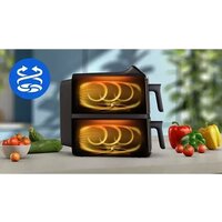 Аэрогриль (аэрофритюрница) Philips Ovi Stacked Dual Basket NA462/70 - Превью изображения №4 — Интернет-магазин ПроЗаказ