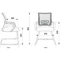 Офисный стул Бюрократ CH-695N-AV (серый/черный) - Превью изображения №5 — Интернет-магазин ПроЗаказ