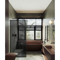 Душевая стенка MaybahGlass 195x79 MGD-698-6у (графитовое стекло/черный) - Превью изображения №6 — Интернет-магазин ПроЗаказ