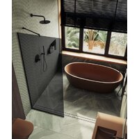 Душевая стенка MaybahGlass 195x79 MGD-698-6у (графитовое стекло/черный) - Превью изображения №7 — Интернет-магазин ПроЗаказ