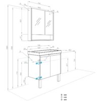  Акватон Тумба под умывальник Сканди Doors 70 1A278901SDB20 (белый/дуб верона) - Превью изображения №9 — Интернет-магазин ПроЗаказ