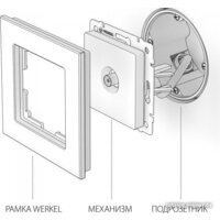 Розетка телевизионная Werkel W1184006 (серебряный) - Превью изображения №2 — Интернет-магазин ПроЗаказ