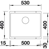 Кухонная мойка Blanco Subline 500-U (кофе) [515056] - Превью изображения №2 — Интернет-магазин ПроЗаказ