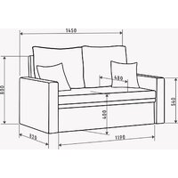 Диван Mio Tesoro Тунне SB2 (Ripple 995 Silver) - Превью изображения №7 — Интернет-магазин ПроЗаказ
