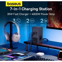 Сетевое зарядное Baseus PowerCombo Tower PowerStrip 3AC2+U2+С 35W CCGAN35-S3ACE - Превью изображения №9 — Интернет-магазин ПроЗаказ
