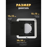 Вентиляционная решетка HOMY AIR квадратный AS100BS 15x15 (черная) - Превью изображения №3 — Интернет-магазин ПроЗаказ