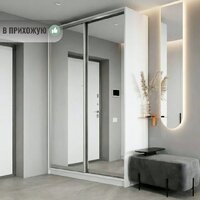 Шкаф-купе Рэйгрупп 138450 BBX Elgon РГ-11.04 (белый премиум/белый премиум/хром) - Превью изображения №2 — Интернет-магазин ПроЗаказ