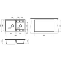 Кухонная мойка Granula GR-8201 (шварц) - Превью изображения №3 — Интернет-магазин ПроЗаказ