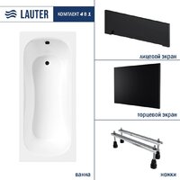 Lauter Sophia 150х70 21205150 (с ножками, лицевым черным и торцевым экраном)
