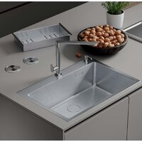 Roxen Simple 560220-70 сатин (с коландером и дозатором)