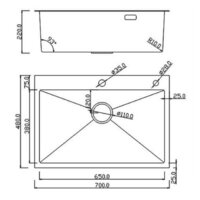Кухонная мойка Roxen Simple 560220-70 сатин (с коландером и дозатором) - Превью изображения №14 — Интернет-магазин ПроЗаказ