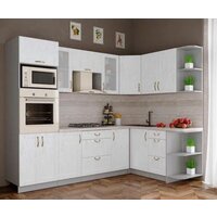 Готовая кухня Интерлиния Мила Крафт 1.68x2.6 правая (дуб полярный) - Превью изображения №2 — Интернет-магазин ПроЗаказ