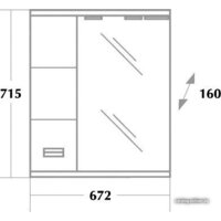  Onika Шкаф с зеркалом Балтика 67.02 правый (белый) [206704] - Превью изображения №5 — Интернет-магазин ПроЗаказ