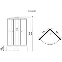Душевая кабина Niagara Promo P100/40/MT 100x100x215 - Превью изображения №10 — Интернет-магазин ПроЗаказ