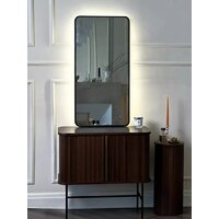 Зеркало с подсветкой  EMZE Smartphone 50x100 LED.UV.SMART.50.100.CHE (черный) - Превью изображения №3 — Интернет-магазин ПроЗаказ